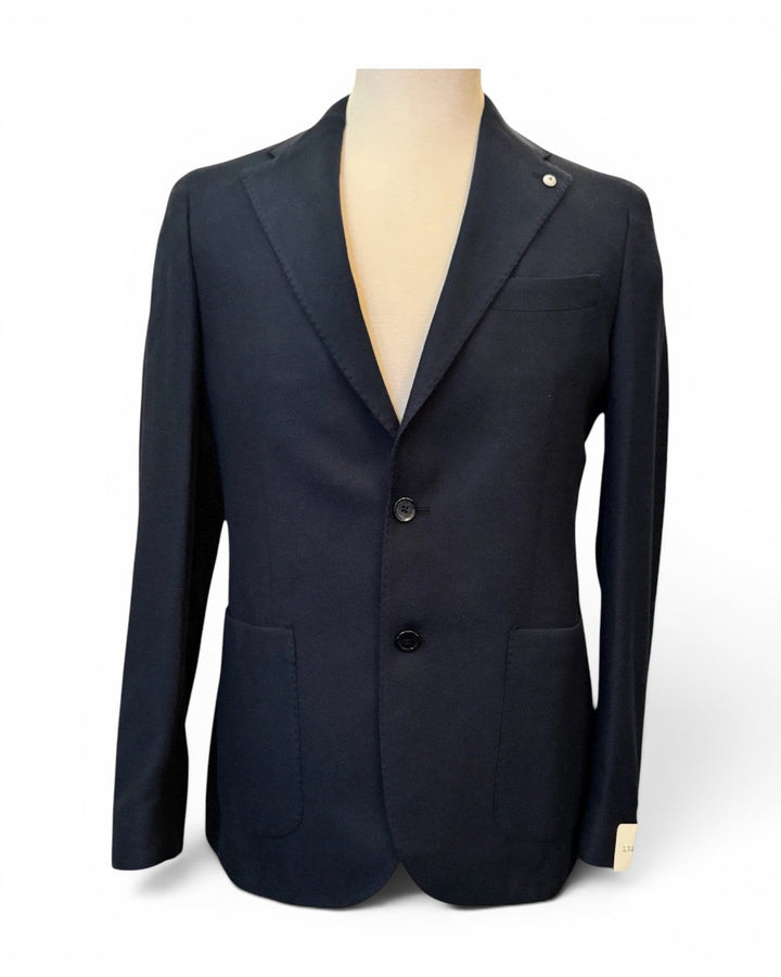 Lbm Soft Jacket In Navy Worsted Solid