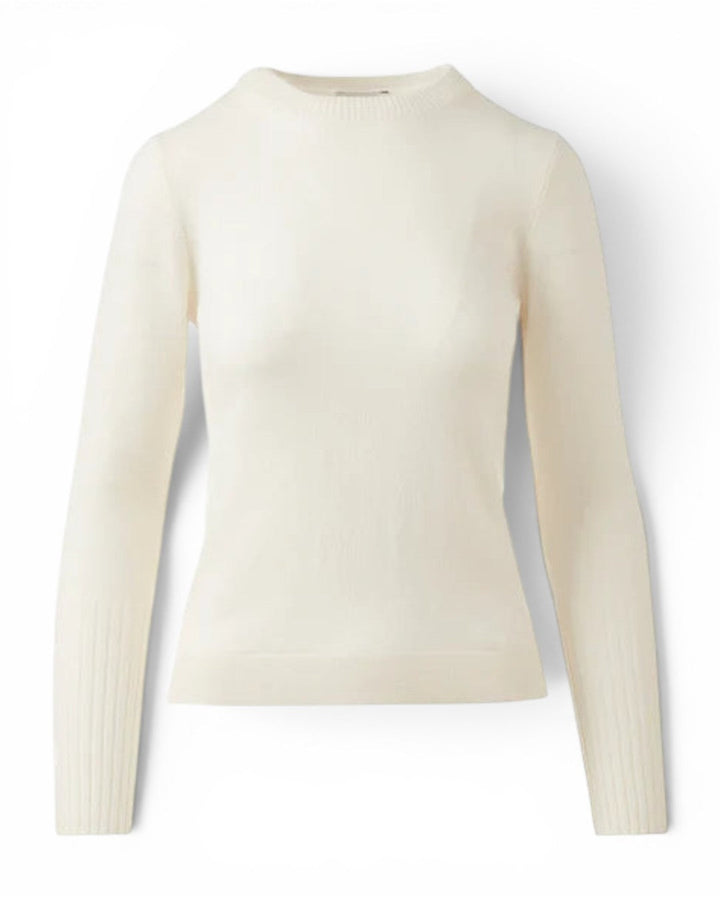 Kinross Cashmere Crewneck In Pearl