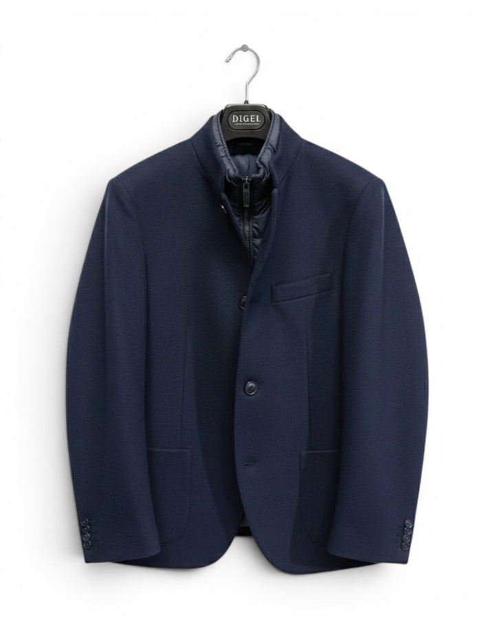 Digel Enver Wool Sportcoat With Detachable Insert In Navy