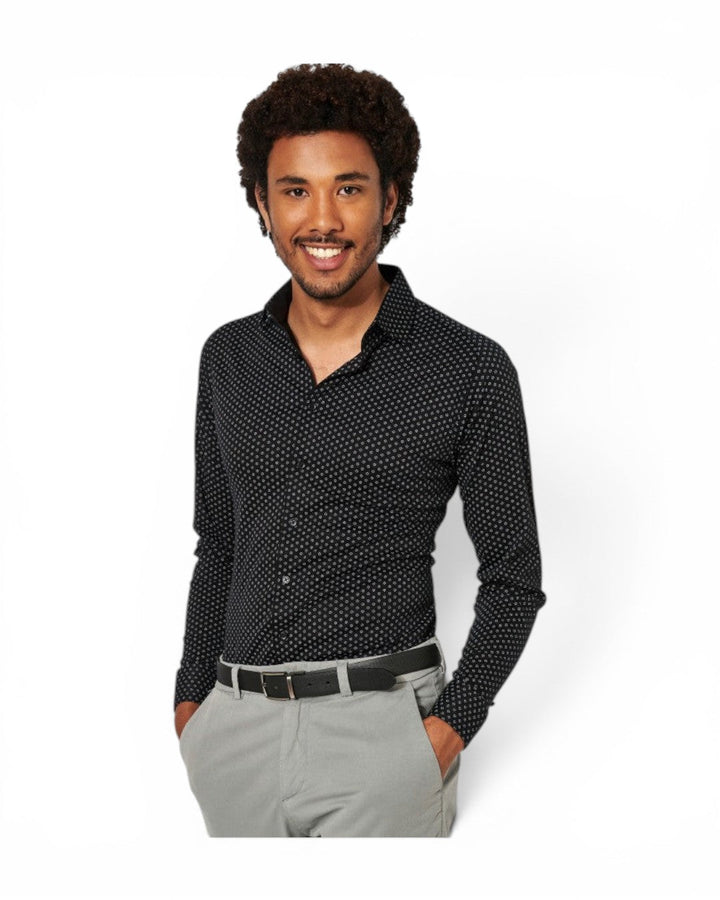 Desoto Print Long Sleeve In Black