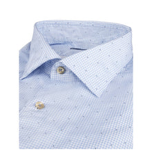 Load image into Gallery viewer, Stenstrom&#39;s Casual Houndstooth Twill Shirt in Light Blue
