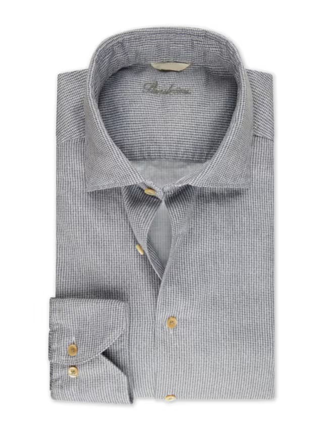 Grey Houndstooth Oxford Shirt