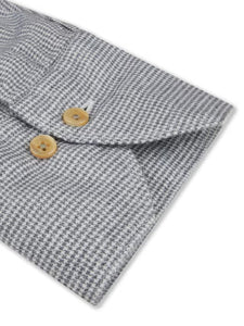 Grey Houndstooth Oxford Shirt