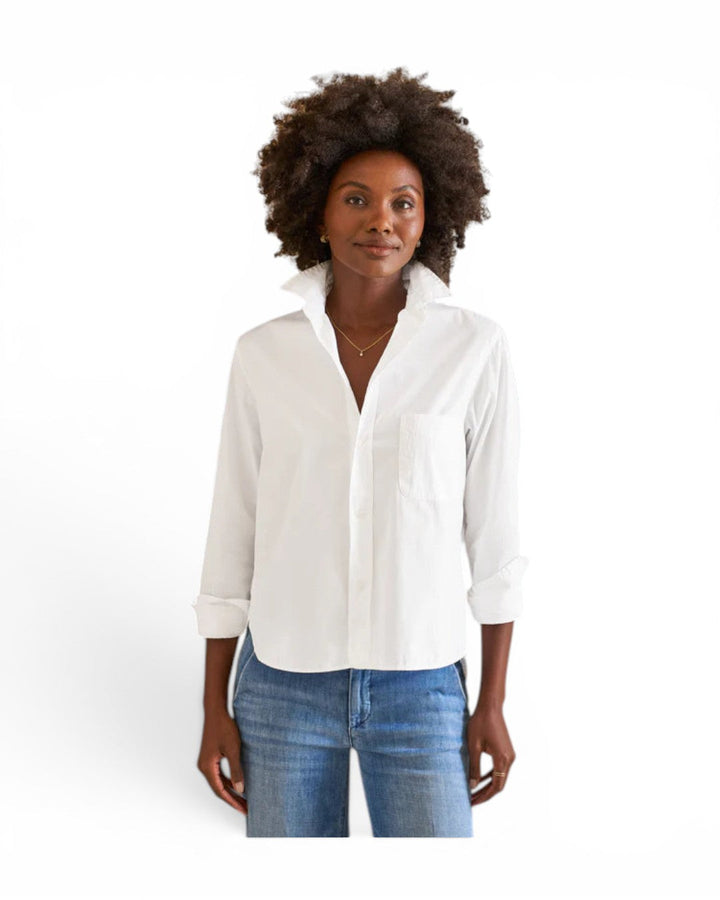 Frank &amp; Eileen Silvio Untuckable Button Up In White