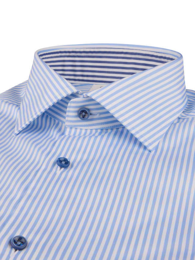 Stenstroms Light Blue Contrast Twill Shirt