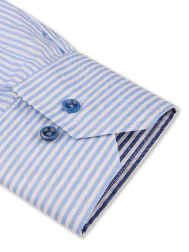 Stenstroms Light Blue Contrast Twill Shirt