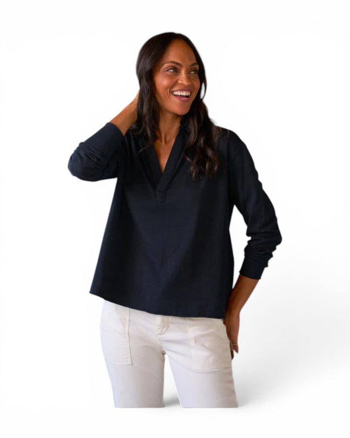 Frank &amp; Eileen Jersey Popover Henley In British Royal Navy