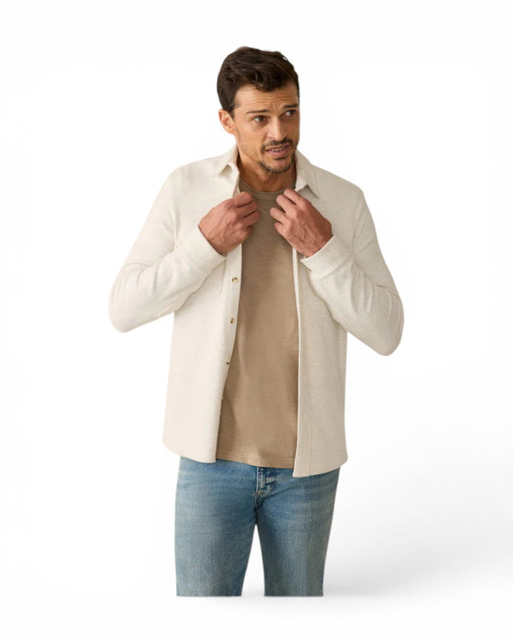 Faherty Mens Legend Sweater Shirt In Off White