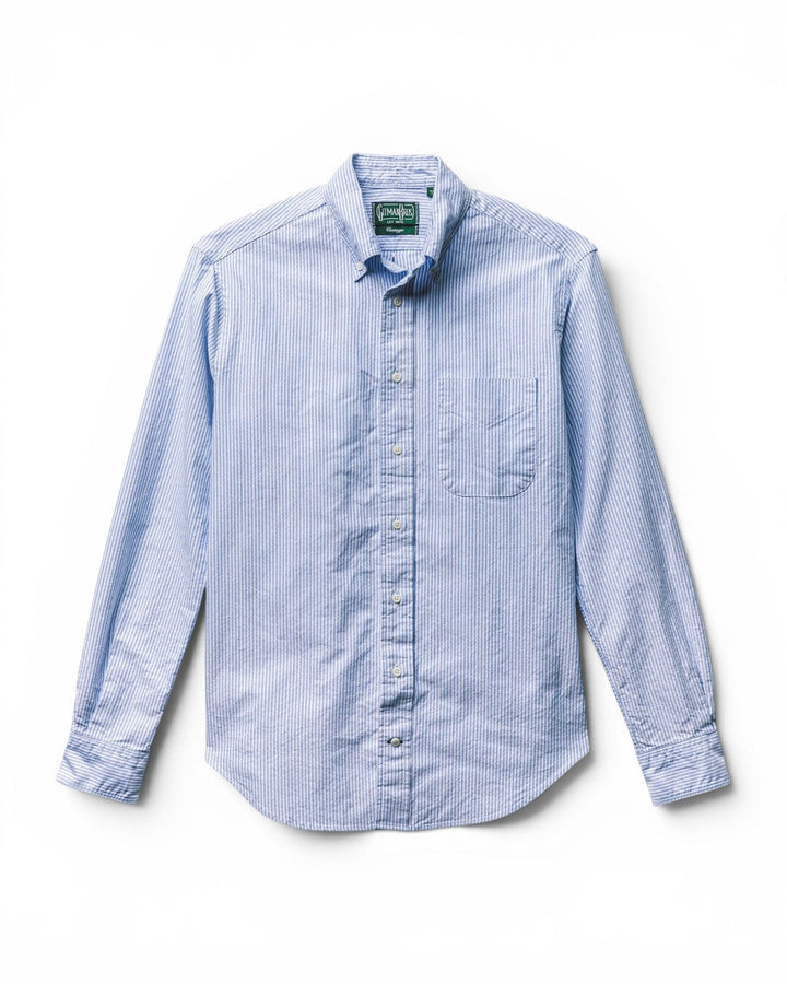 Gitman Vintage Oxford Shirt In Blue Stripe