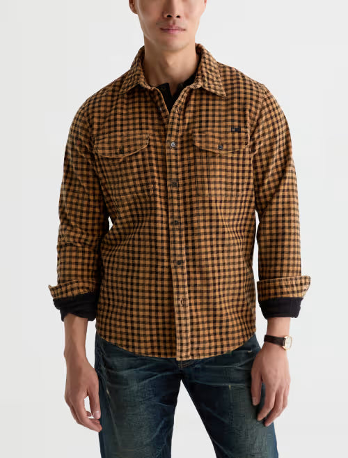 AG Miller CPO Shirt Mustard/Black Check