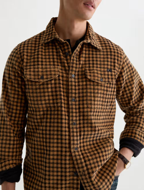 AG Miller CPO Shirt Mustard/Black Check