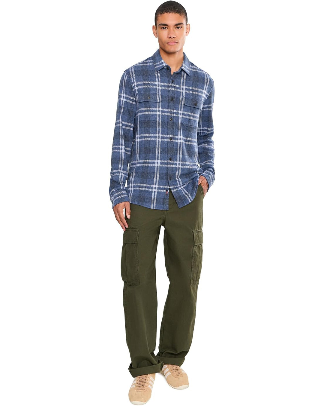 Faherty Mens Legend Sweater Shirt Blue Ridge Plaid