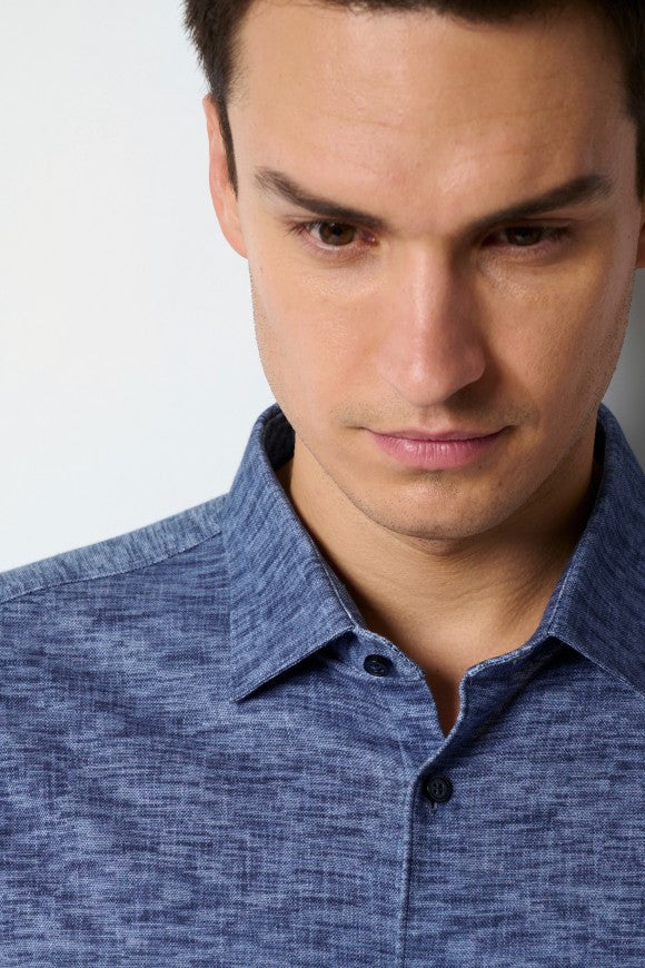 Desoto Print Ss Jersey Shirt In Marine