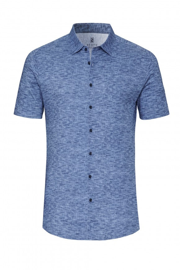 Desoto Print Ss Jersey Shirt In Marine