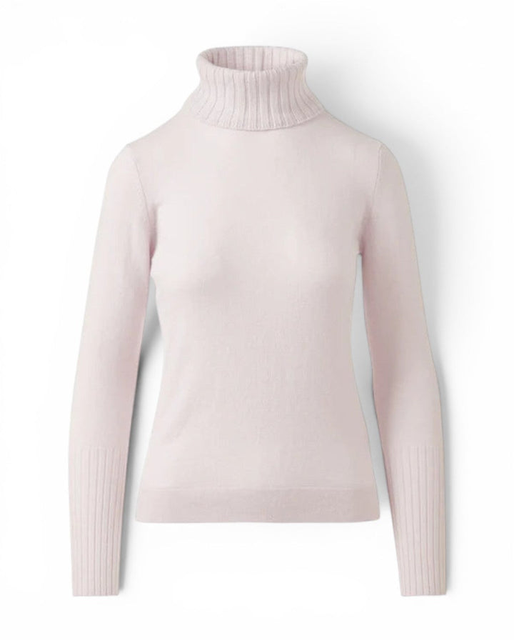 Kinross Chunky Trim T-Neck In Pearl
