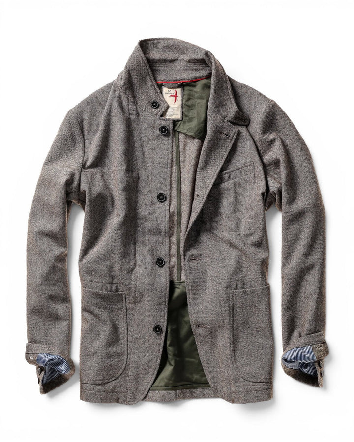 Relwen Heritage Trap Blazer In Light Charcoal