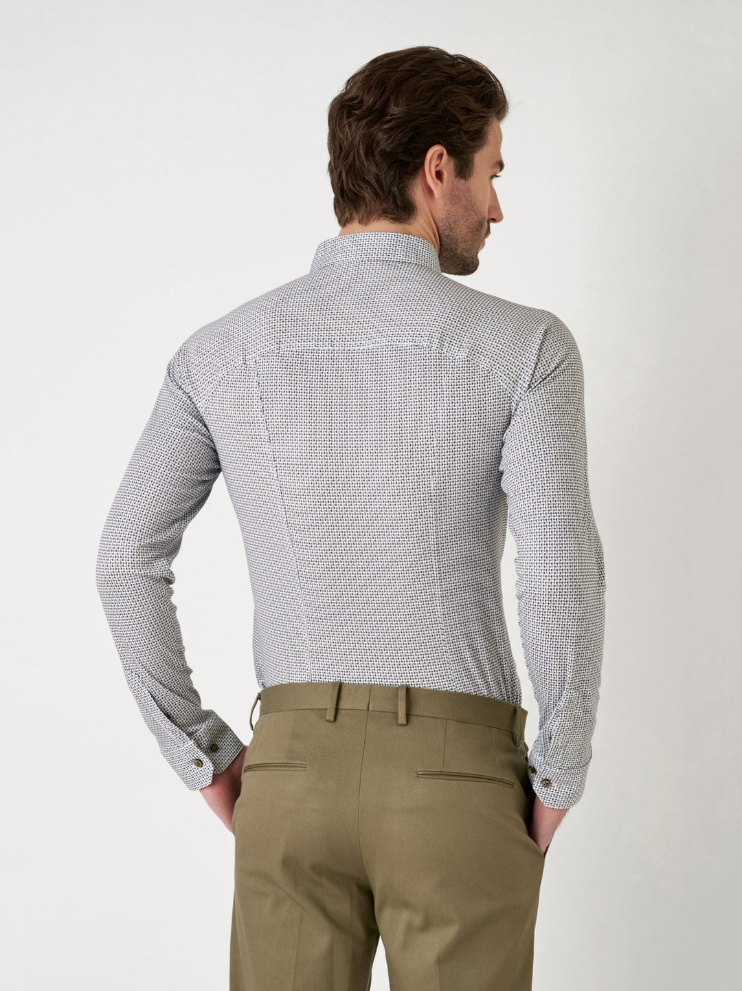 Desoto Casual Kent Ls In Anthracite Maze Print