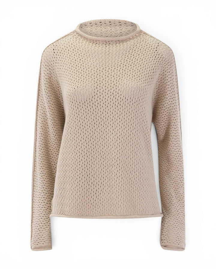 Frank &amp; Eileen Monterey Pointelle Sweater In Sand