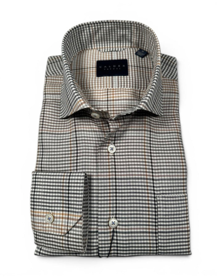 Calder Exploded Degrade Twill Gingham In Sand