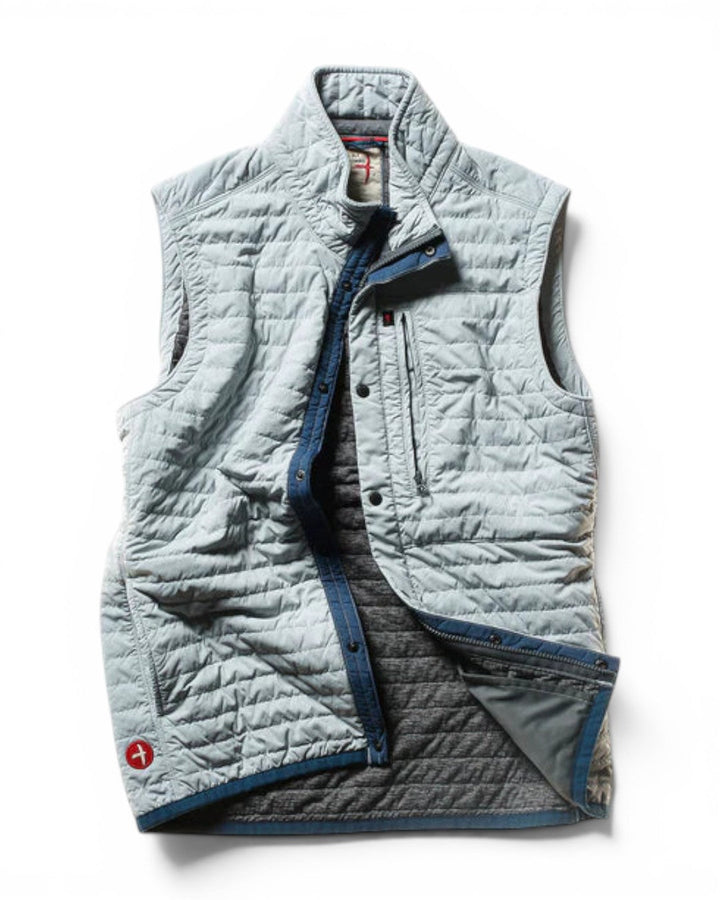 Relwen Windzip Vest In Ghost Grey