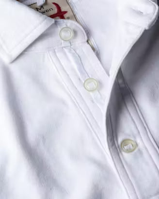 Relwen Pique Slot Polo In White