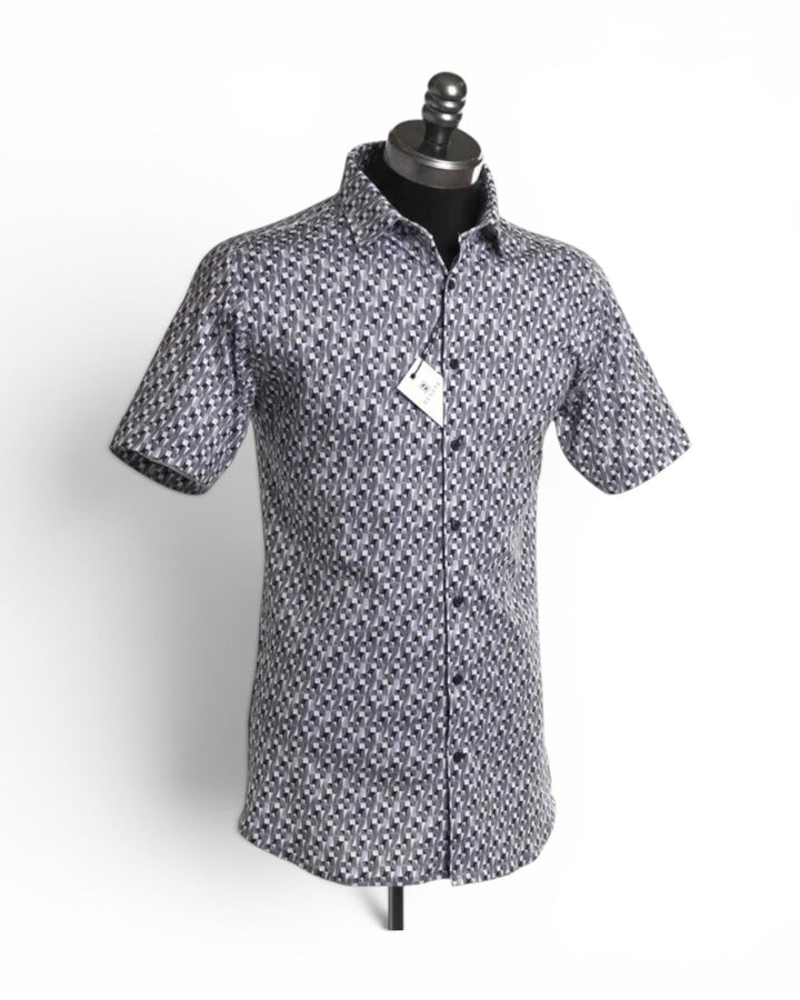 Desoto Ss Jersey Shirt In Geometric Print