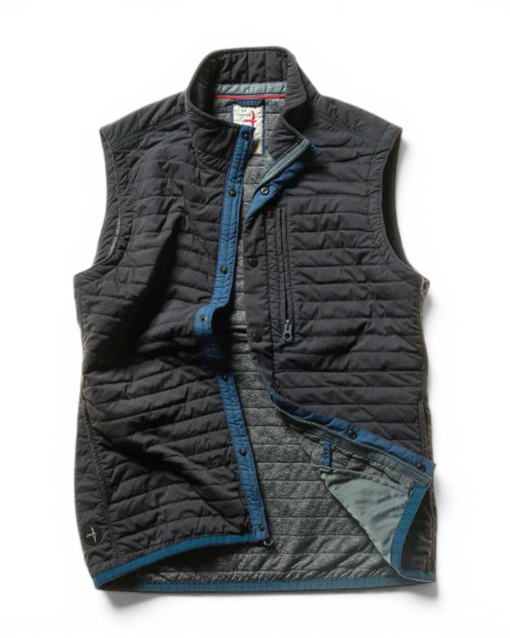 Relwen Windzip Vest In Black Fade