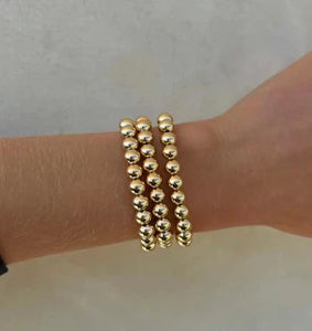 Karen Lazar Beaded Bracelet Yellow Gold Filled