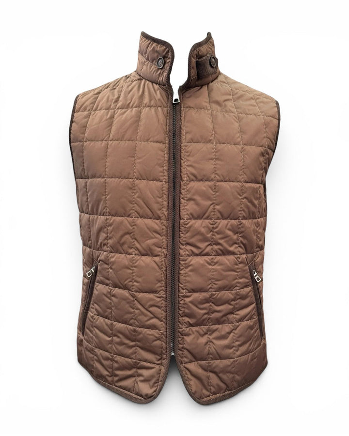 Italian Quilt Vest In Cocco