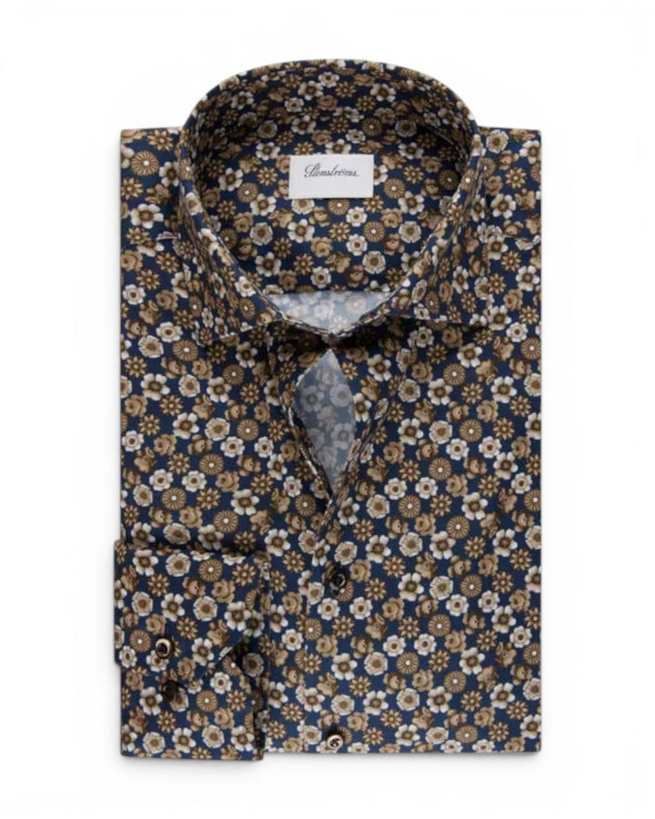 Navy Floral Oxford Shirt