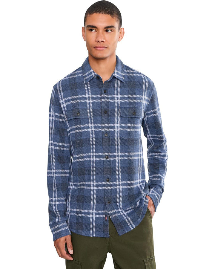Faherty Mens Legend Sweater Shirt Blue Ridge Plaid