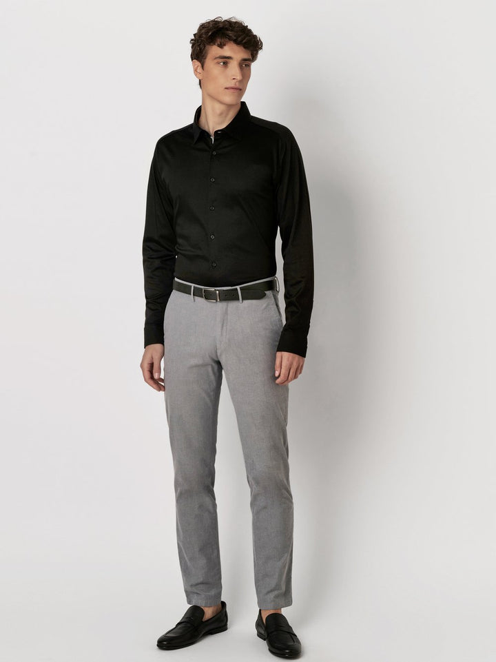 Desoto Pique Ls Shirt In Black
