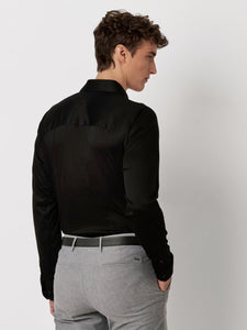 Desoto Pique LS Shirt in Black