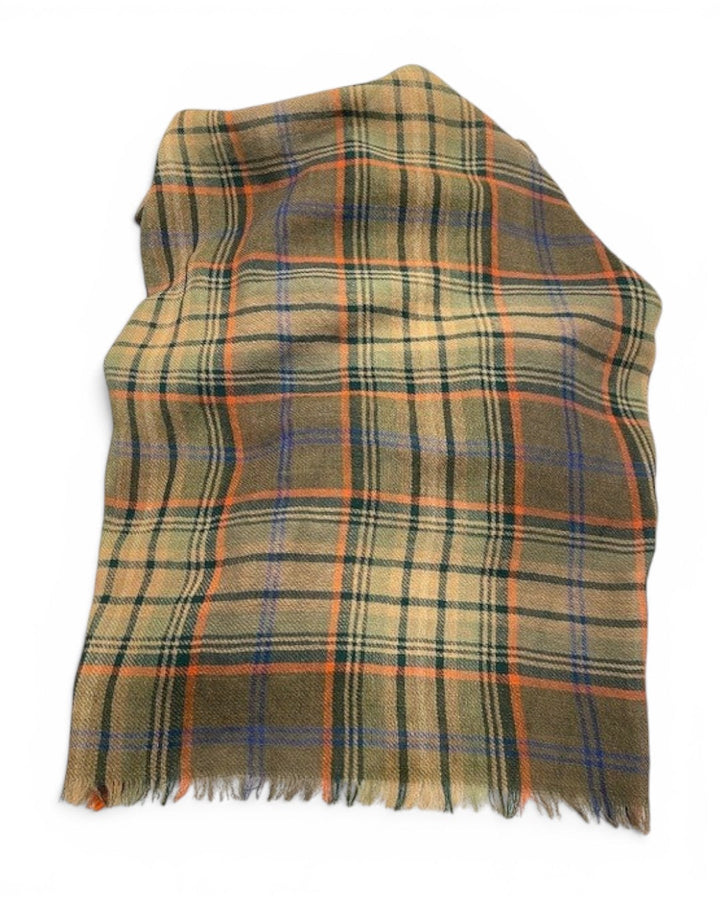 Hartford Woven Scarf In Olive Red Blue