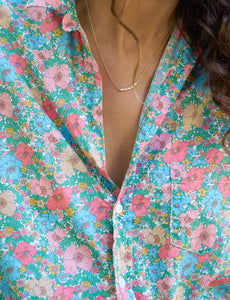 F&E Eileen Shirt in Pink/Blue Floral