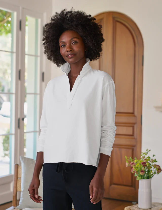 Frank &amp; Eileen Patrick Jersey Popover Henley In Vintage White