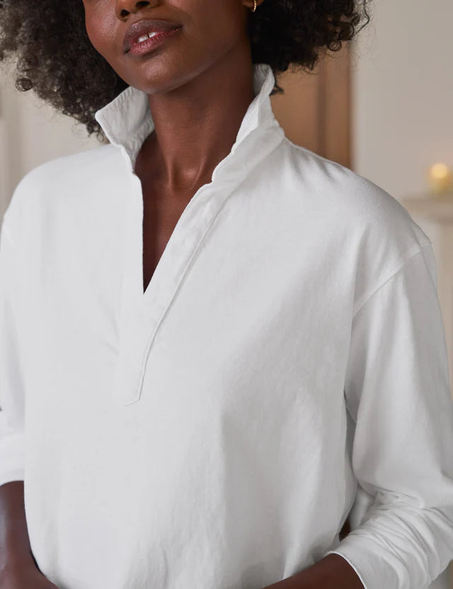 Frank &amp; Eileen Patrick Jersey Popover Henley In Vintage White