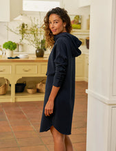 Load image into Gallery viewer, F&amp;E Mini James Hooded Dress in British Royal Navy

