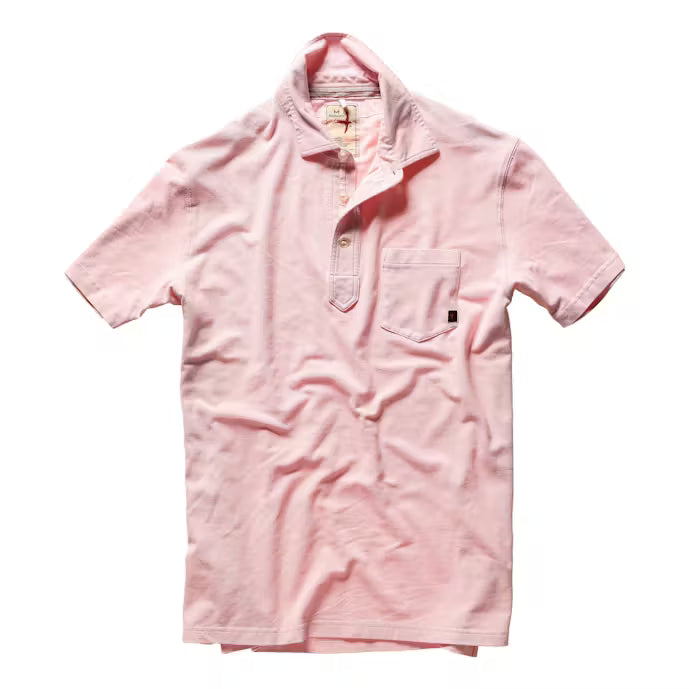 Relwen Pique Slot Polo In Pink