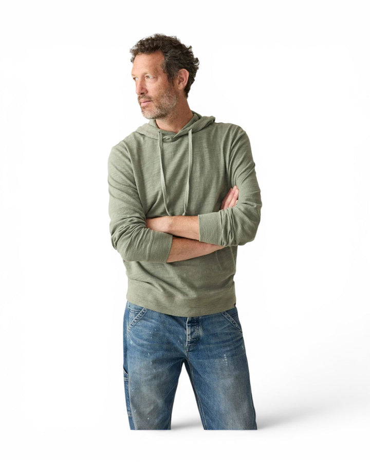 Faherty Sunwashed Slub Hoodie In Clover Creek