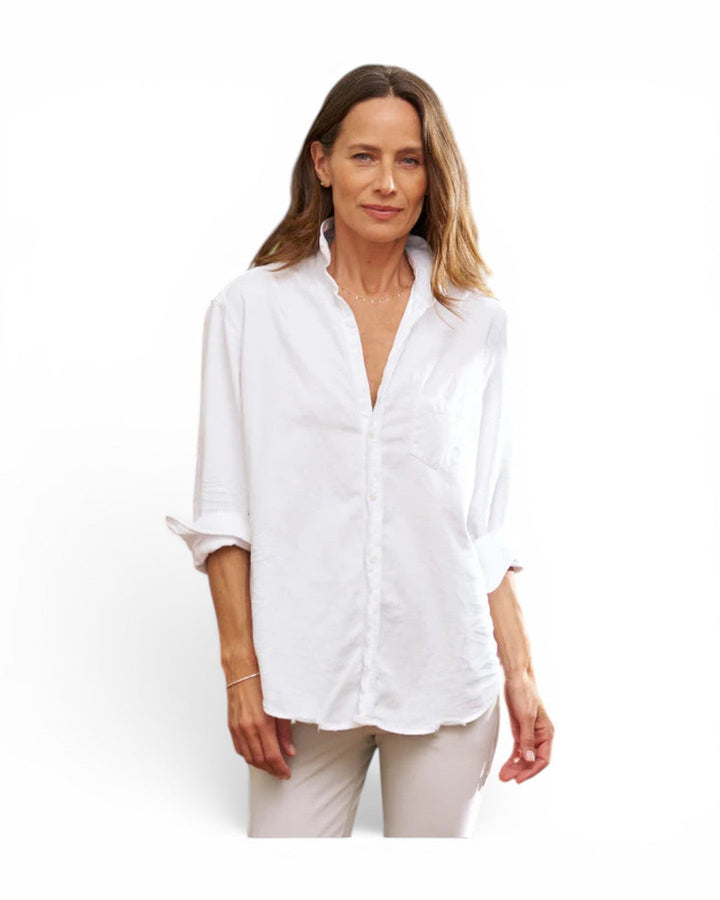 Frank &amp; Eileen White Stonewashed-Italian Denim Shirt
