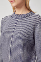 Load image into Gallery viewer, Kokun Ombre Stripe Crewneck in Navy Cloud
