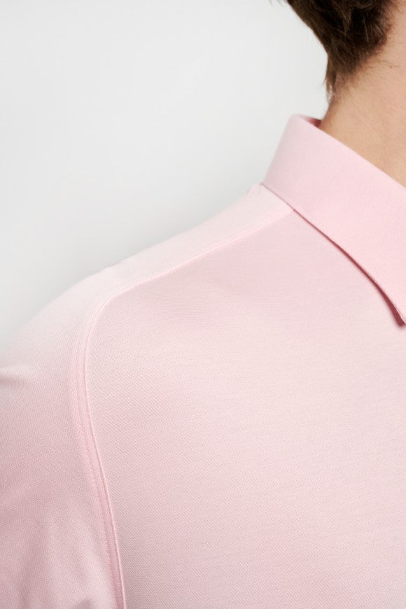 Desoto Ss Pink Solid Knit Shirt