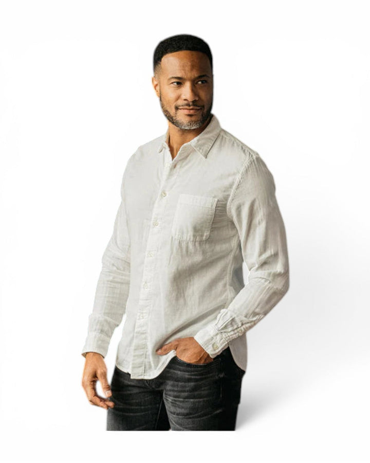 Hiroshi Kato Ripper Ls Double Gauze Shirt In White