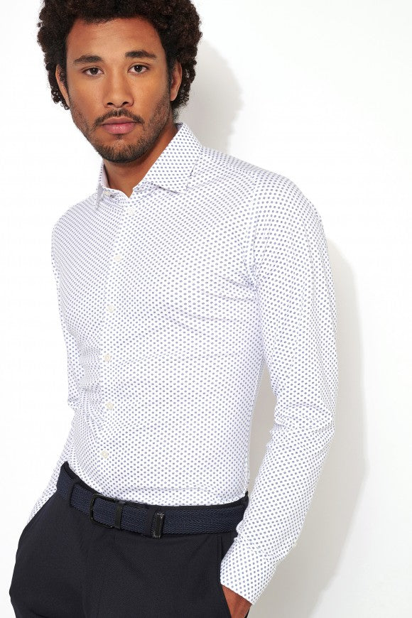 Desoto Print Long Sleeve In White Print