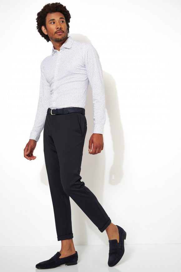 Desoto Print Long Sleeve In White Print