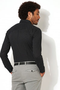 Desoto Print Long Sleeve in Black