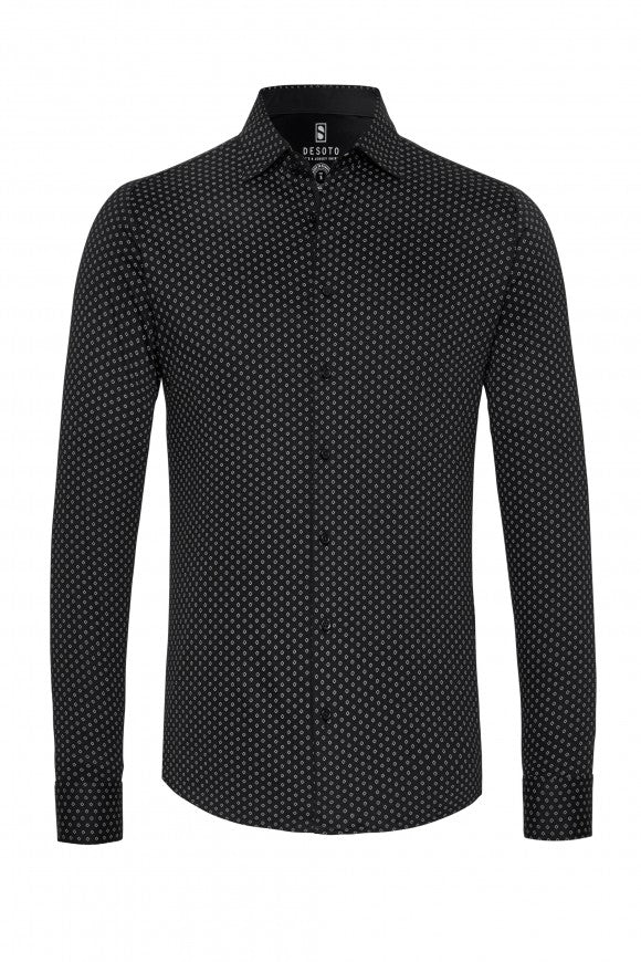 Desoto Print Long Sleeve In Black