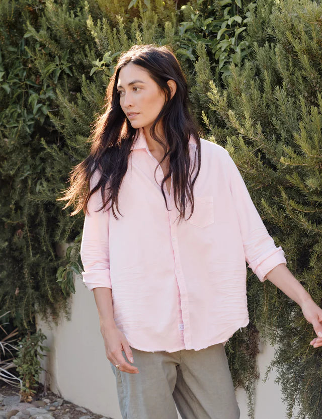 F&E Eileen Tattered Denim Shirt in Ballet