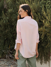 Load image into Gallery viewer, F&amp;E Eileen Tattered Denim Shirt in Ballet
